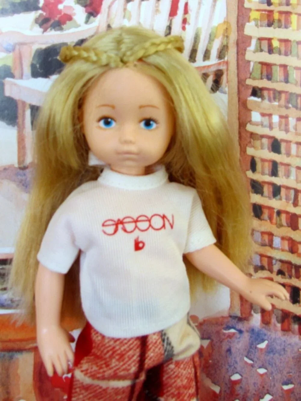 GINNY DOLL VOGUE 1970s w ROLLERSKATES, SWEATER, DRESS, PANTS, TOP, HAT, SCARF